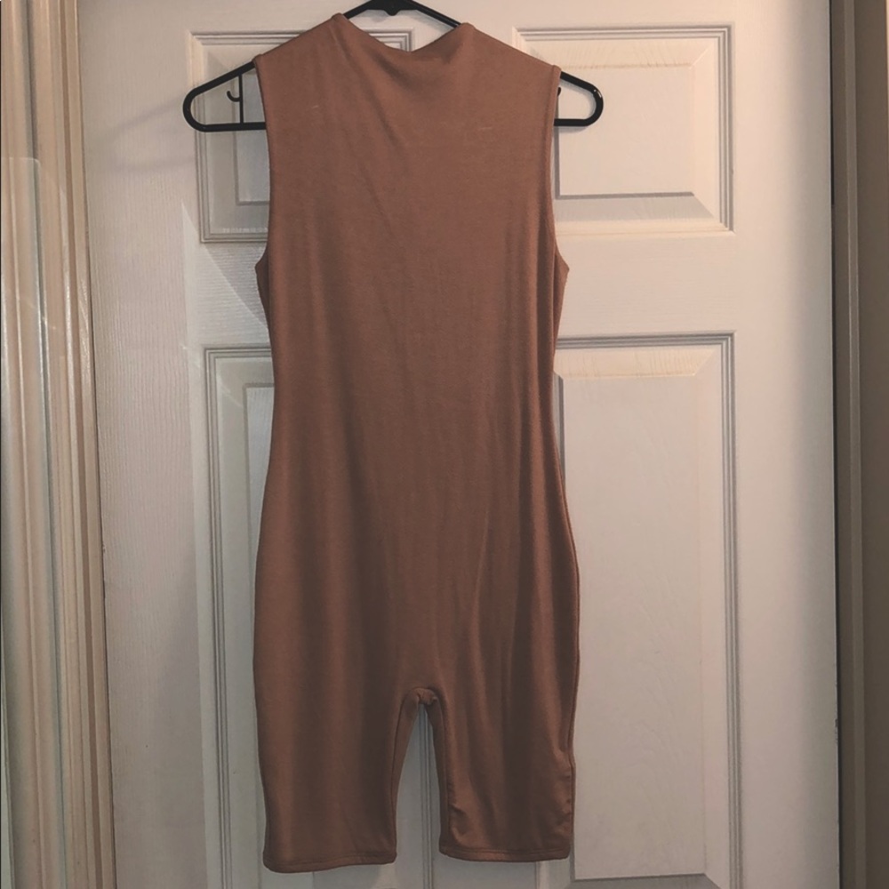 Nude shorts jumpsuit